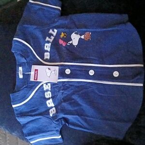 Kids t-shirt blue peanuts gang